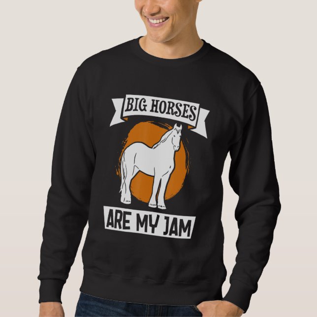 Sweatshirt Draught Scotland Horse for Horseback Rider Clydesd (Devant)