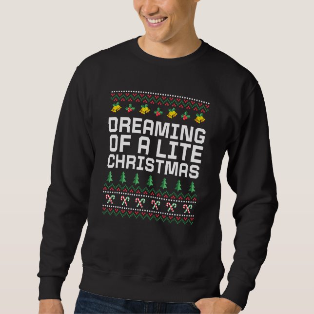 Sweatshirt Dreaming of a Lite Christmas Food Xmas Foodie Chri (Devant)