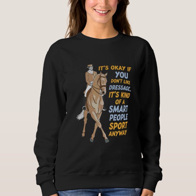 Sweatshirt Dressage Horse Riding (Devant)
