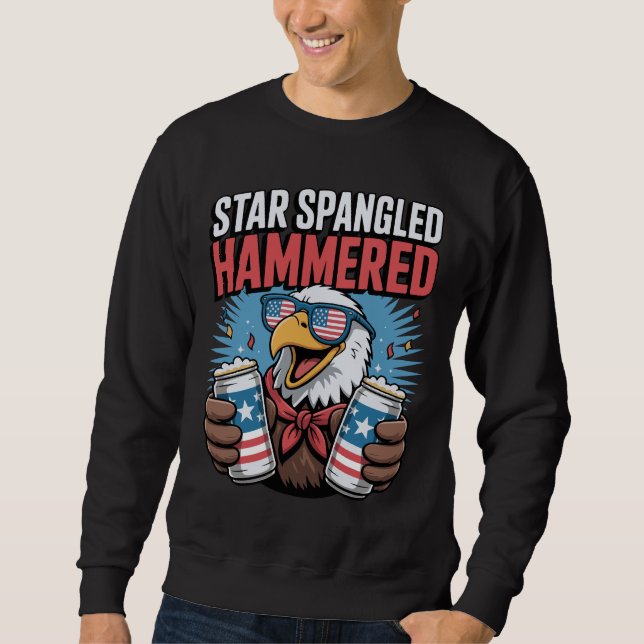 Sweatshirt Drôle 4 juillet design pour hommes (Devant)