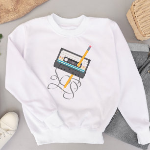 Sweatshirt Drôle 80s Musique Retro Cassette Bande
