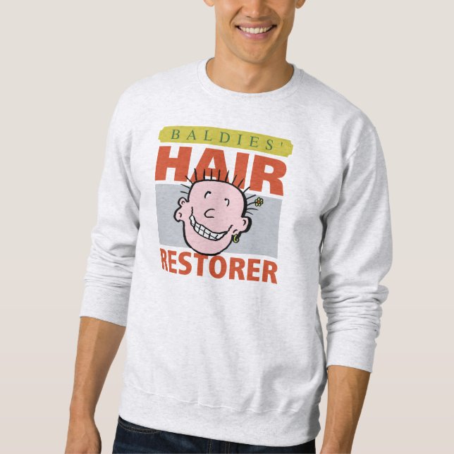 Sweatshirt Drôle Baldies Homme Baldies Rangeur de cheveux (Devant)