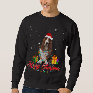 Sweatshirt Drôle Basset Hound Chien Noël Père Noël Noël L