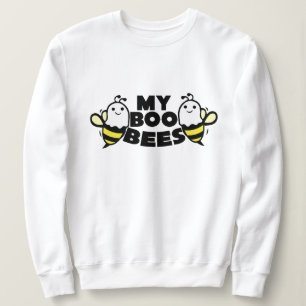 Sweatshirt Drôle Boo Bees Wordplay, Lettre d'Halloween Imprim