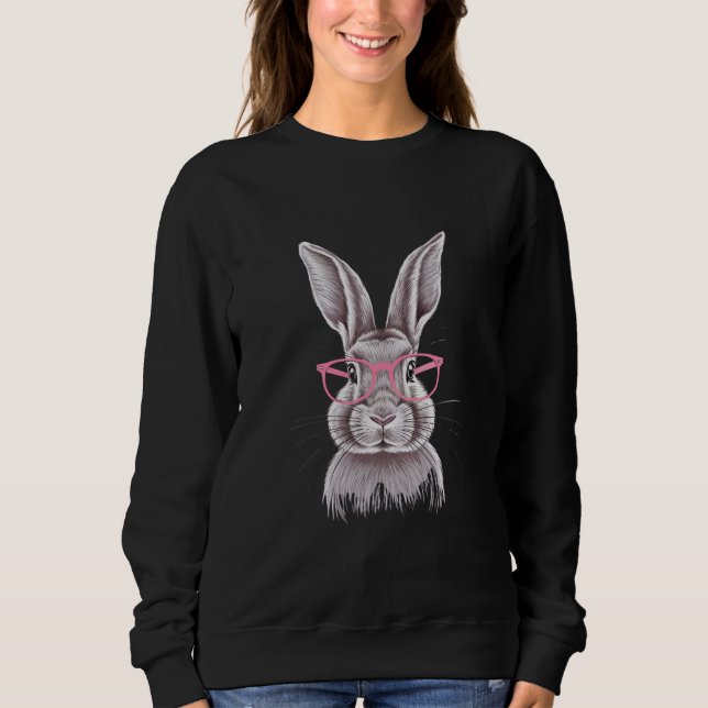 Sweatshirt Drôle Bunny mignon Cadeaux de famille Pâques (Devant)