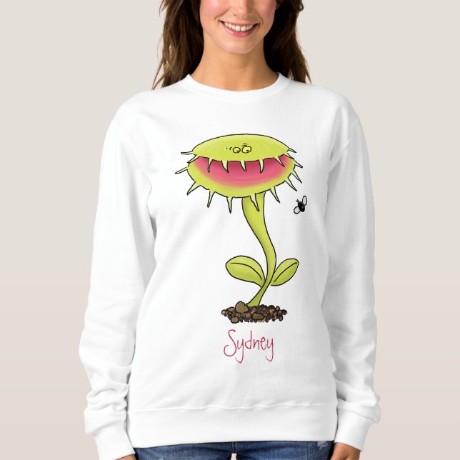 Sweatshirt Drôle carnivore Vénus piège à mouches plante dessi (Devant)