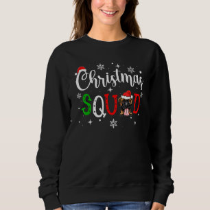 Sweatshirt Drôle chien de boîte de Noël Squad famille de jume