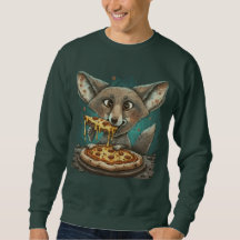 Drôle coyote manger pizza