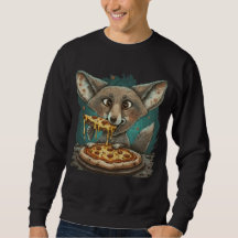 Drôle coyote manger pizza