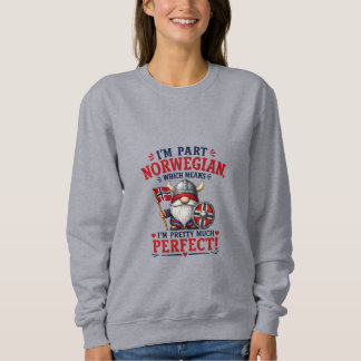 Sweatshirt Drôle de Viking/Gnome norvégien, "Je suis en parti