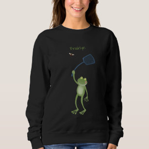 Sweatshirt Drôle dessin animé de la mouche à bec de grenouill