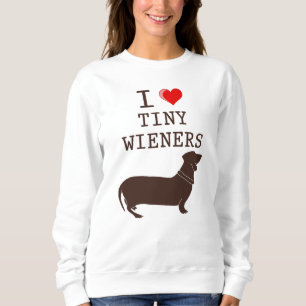 Sweatshirt Drôle J'Aime Petit Chien Dachshund Wiener