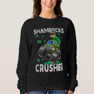 Sweatshirt Drôle Jour de la Saint Patrick T Rex Dinosaur Mons