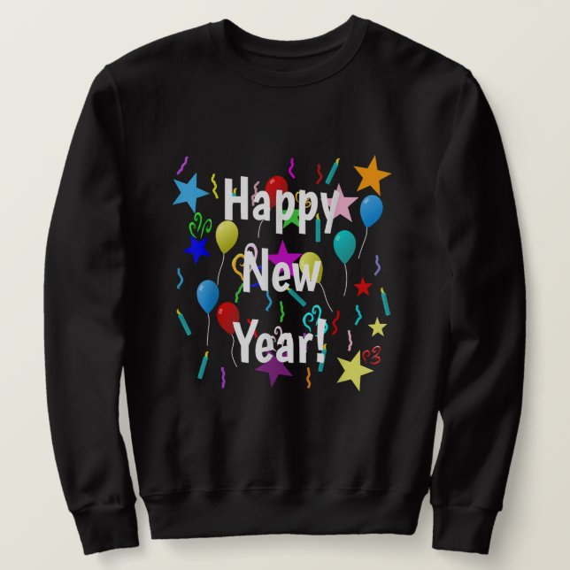 Sweatshirt Drôle Joyeux Nouvel An Réveillon 2023 Décorations  (Design devant)
