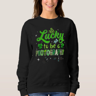 Sweatshirt Drôle Leopard Plaid Photographe Emplois St Patrick