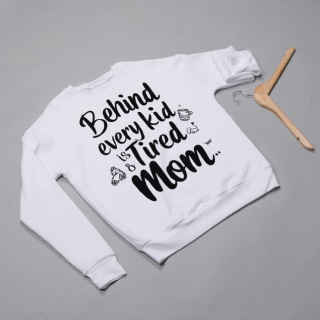 Sweatshirt Drôle Mère Citation Cadeau - Fatigué Mais Aimant (Créateur téléchargé)