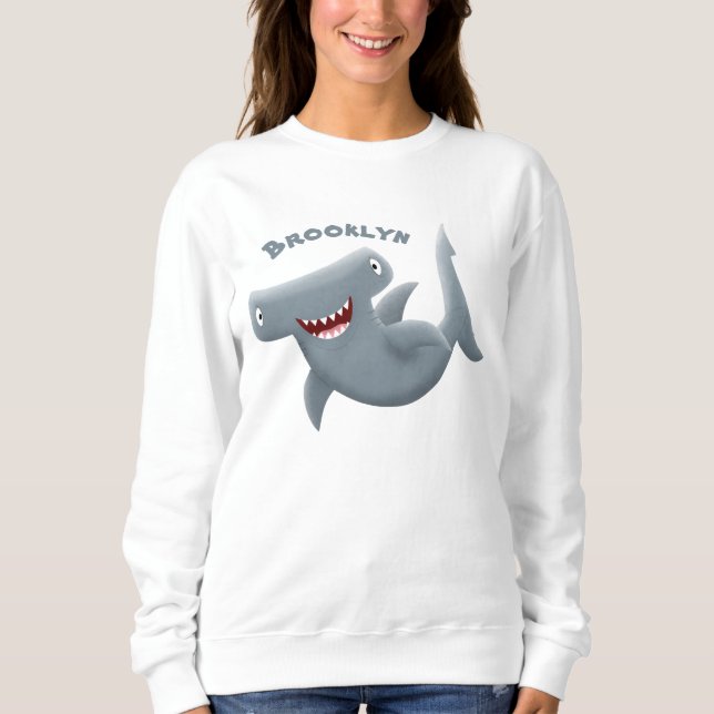 Sweatshirt Drôle mignon requin marteau dessin animé (Devant)