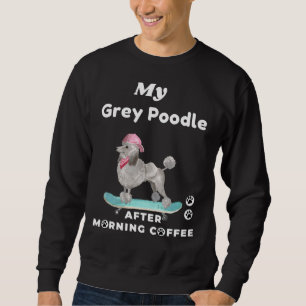 Sweatshirt Drôle Mignonne ‘Chien De Poodle Gris Pour Les Fill