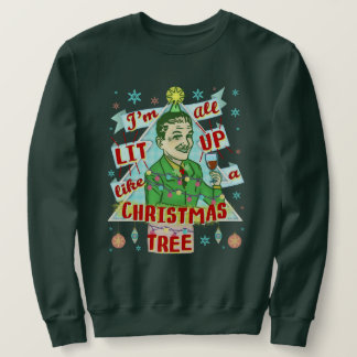 Sweatshirt Drôle moche pull de Noël Retro Boire Man