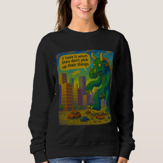 Sweatshirt Drôle monstre Kaiju art marchant sur les choses Im