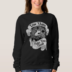 Sweatshirt Drôle Opossum Live Ugly Fake Votre Mort Vintage Po