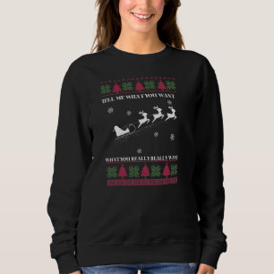 Sweatshirt Drôle Père Noël Flying Reindeer laide laide Sweate