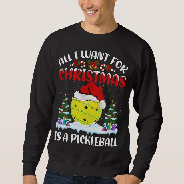 Sweatshirt Drôle Père Noël Tout Ce Que Je Veux Pour Noël Est  (Devant)