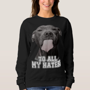 Sweatshirt Drôle Pitbull à tous mes haïteurs Pitbull Amoureux