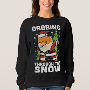 Sweatshirt Drôle Poméranien Dabbing À Travers La Neige Dab Ch