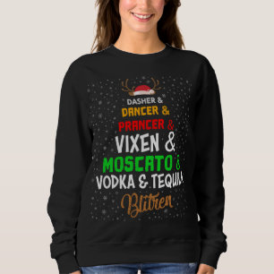 Sweatshirt Drôle Reindeer Alcool Noms Noël Fête