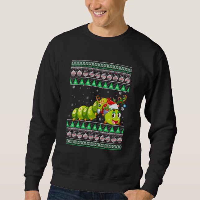 Sweatshirt Drôle Santa Hat Correspondant Vilain Caterpillar C (Devant)