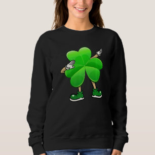 Sweatshirt Drôle Shamrock porter lunettes de soleil Dab Dance