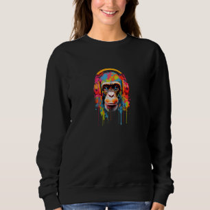 Sweatshirt Drôle singe 60s les années 70 Super Gorilla, Hippi