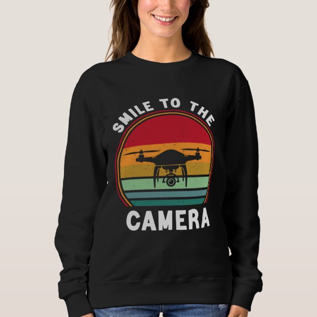 Sweatshirt Drone Pilot Smile To The Camera FPV Quadcopter (Devant)