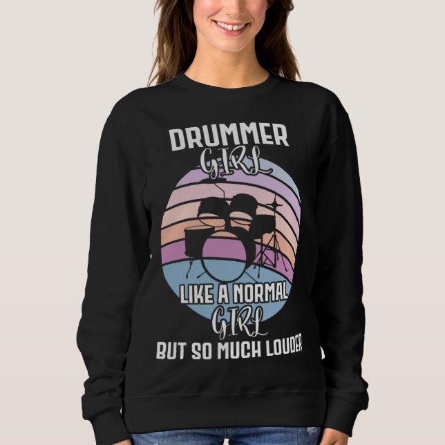 Sweatshirt Drummer girl  1 (Devant)