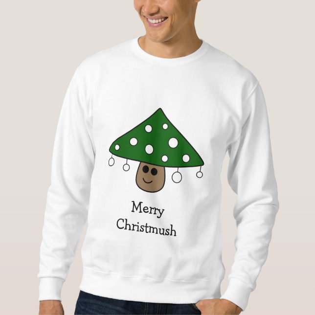 Sweatshirt du champignon d'arbre de Noël (Devant)