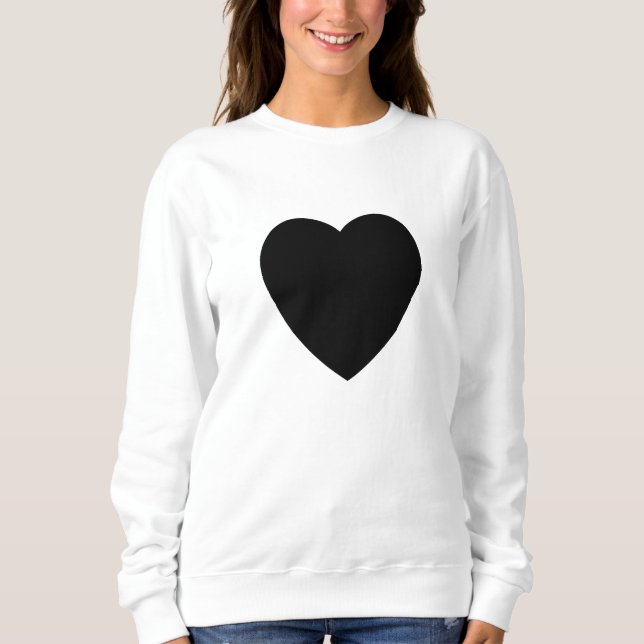 Sweatshirt du coeur noir (Devant)