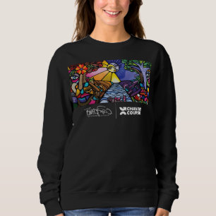 Sweatshirt du col de l'équipage noir féminin