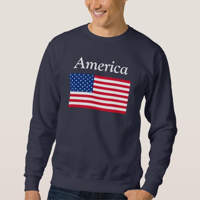 Sweatshirt du drapeau américain (Devant)