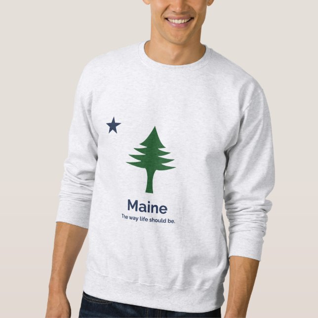 Sweatshirt du drapeau de l'État du Maine (Devant)