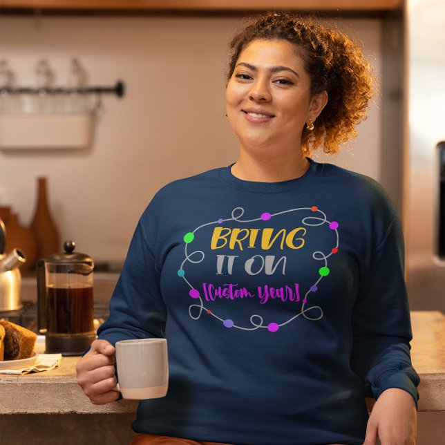 Sweatshirt du Nouvel An, personnalisable (new years sweatshirt hoodie customizable year)