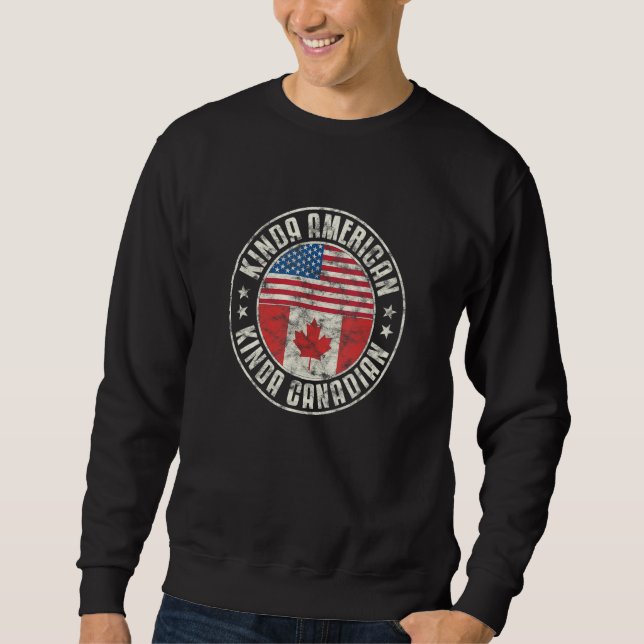 Sweatshirt Dual Citizenship American Canadian Austria Canada  (Devant)