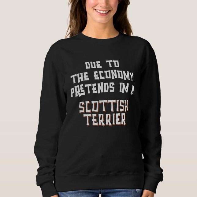Sweatshirt Due Economy Pretend SCOTTISH TERRIER Easy Hallowee (Devant)
