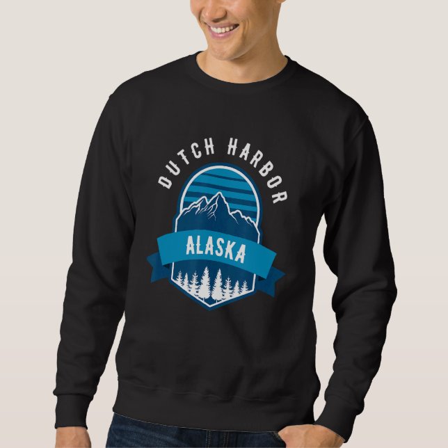 Sweatshirt Dutch Harbour AK Forest Mountains Randonnée Escala (Devant)