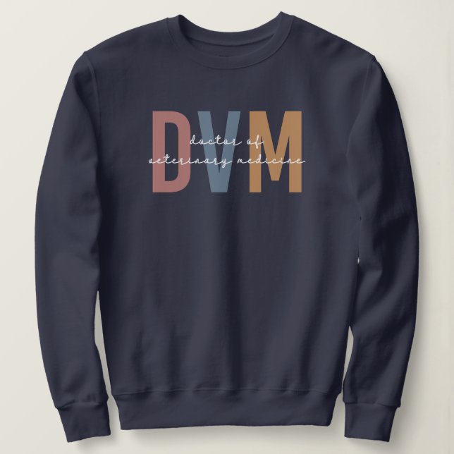 Sweatshirt DVM Docteur en médecine vétérinaire Cadeaux (Design devant)
