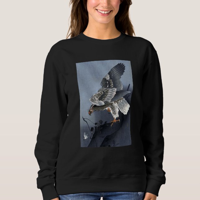 Sweatshirt Eagle Lurking for Prey by Ohara Koson (Devant)