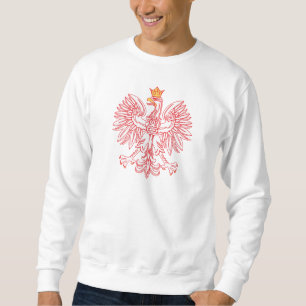 Sweatshirt Eagle polonais décrit en rouge