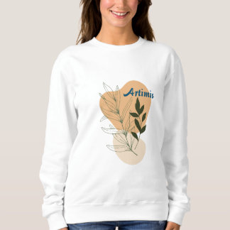 Sweatshirt Earthy Abstrait Boho Style Femmes Design d'artisan