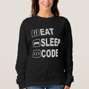 Sweatshirt East Sleep Code Drôle Pour Les Ingénieurs Logiciel