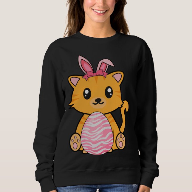 Sweatshirt Easter Egg Hunt Bunny Ear Cat Easter Day 2023 (Devant)